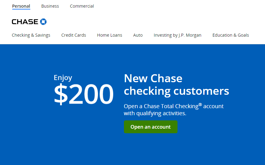 Website showing a simplified navigation